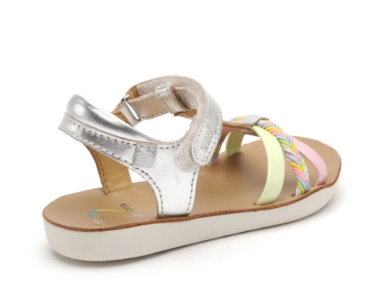 Shoo Pom GOA SALOME Argent Sandales Fille