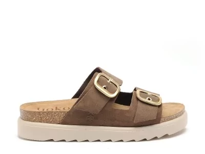 TUNEZ 130 Marron Mules et Sabots Plats Femme