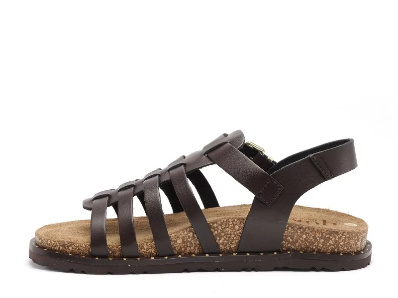 Yokono BOLUS 107 Marron Sandales Plates Femme