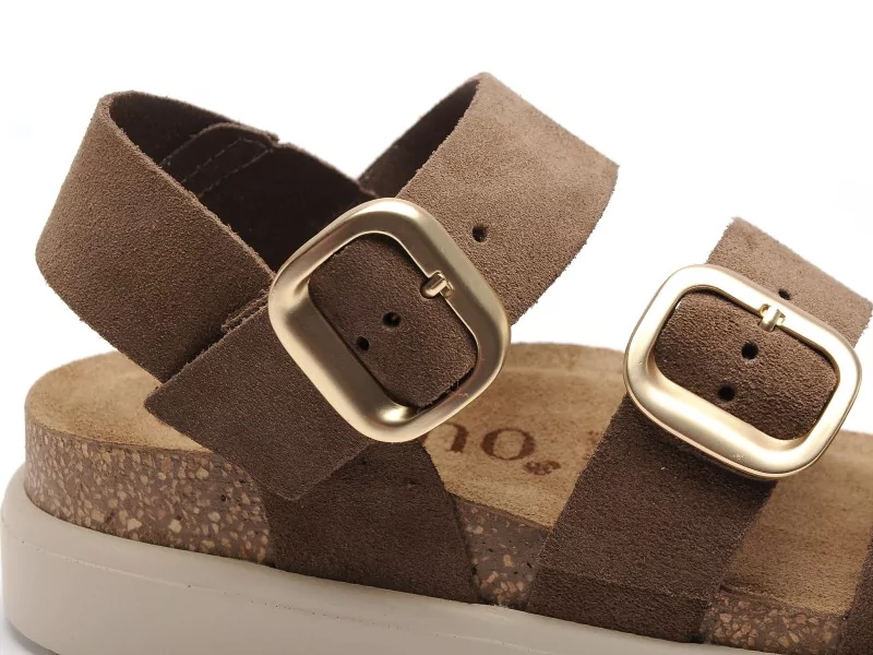 Yokono TUNEZ 127 Marron Sandales Plates Femme