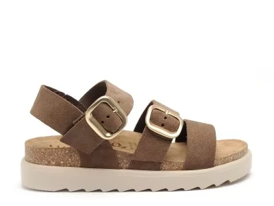 TUNEZ 127 Marron Sandales Plates Femme