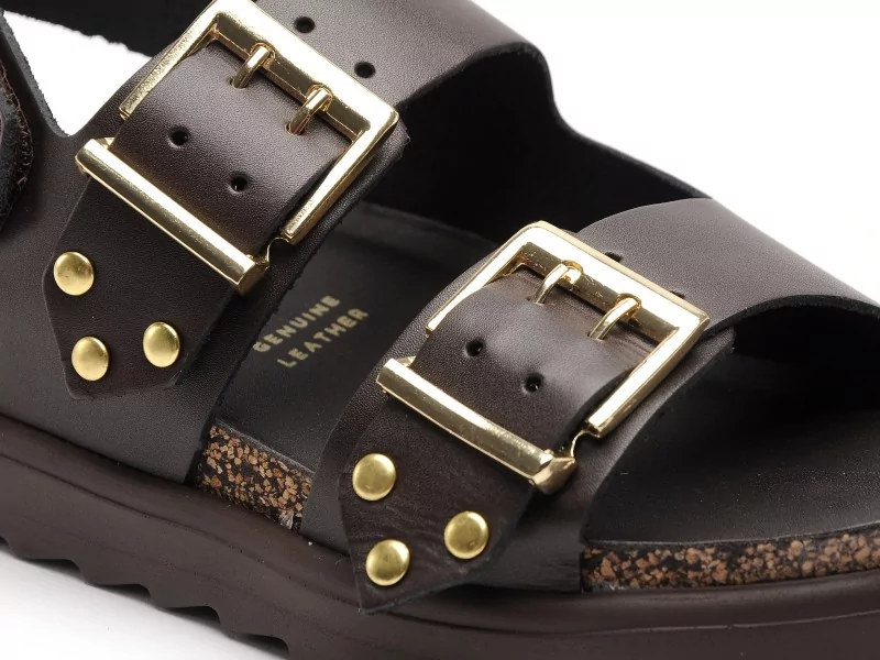 Yokono TUNEZ 261 Marron Sandales Plates Femme