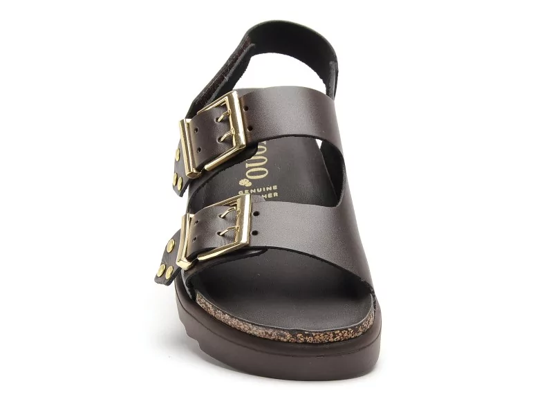 Yokono TUNEZ 261 Marron Sandales Plates Femme