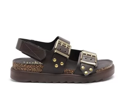 TUNEZ 261 Marron Sandales Plates Femme