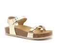 Plakton CP ZOMBA 341016 Or Sandales Plates Femme