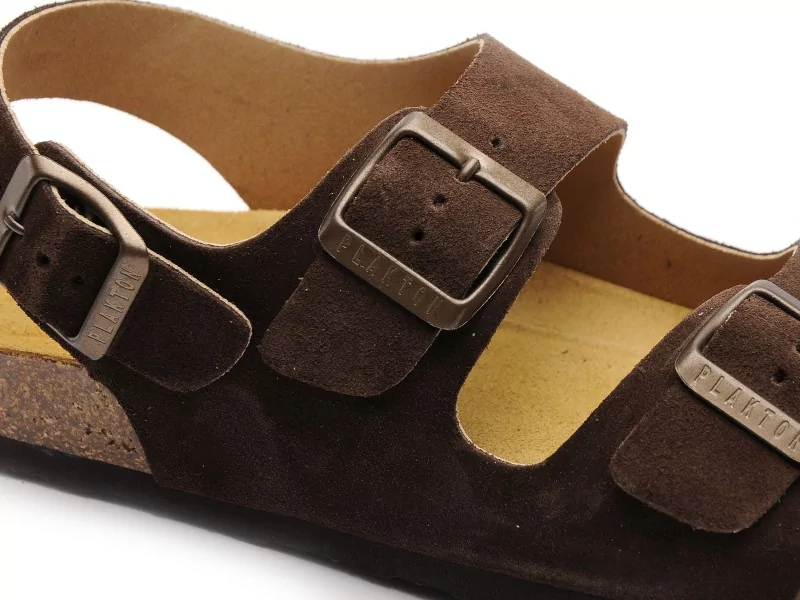 Plakton BAKU 186396 Marron Sandales Plates Femme