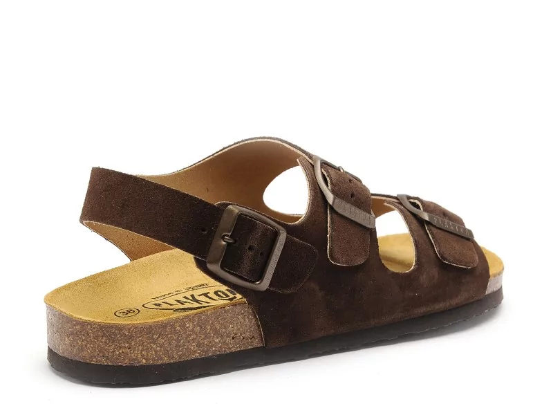 Plakton BAKU 186396 Marron Sandales Plates Femme