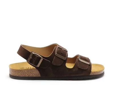 BAKU 186396 Marron Sandales Plates Femme