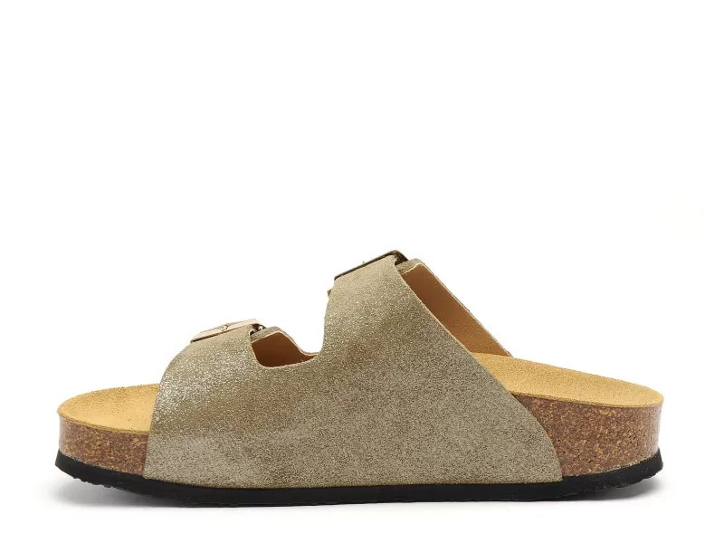 Plakton CP BETA 340010 Kaki Mules et Sabots Plats Femme