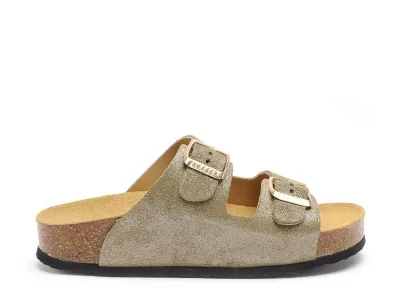 CP BETA 340010 Kaki Mules et Sabots Plats Femme