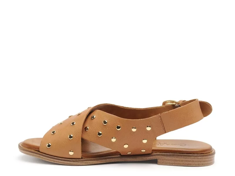 Coco Abricot MAGNIEU Marron Sandales Plates Femme