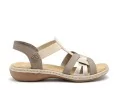 Rieker 65918 Beige Sandales Plates Femme