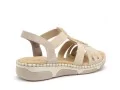 Rieker 66201 Beige Sandales Plates Femme
