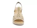 Rieker 66201 Beige Sandales Plates Femme