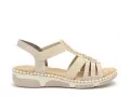 Rieker 66201 Beige Sandales Plates Femme