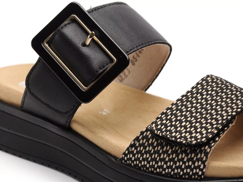 Remonte D1J61 Noir Mules et Sabots à Talons Femme