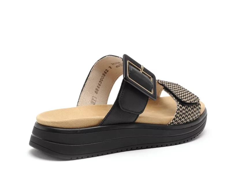 Remonte D1J61 Noir Mules et Sabots à Talons Femme