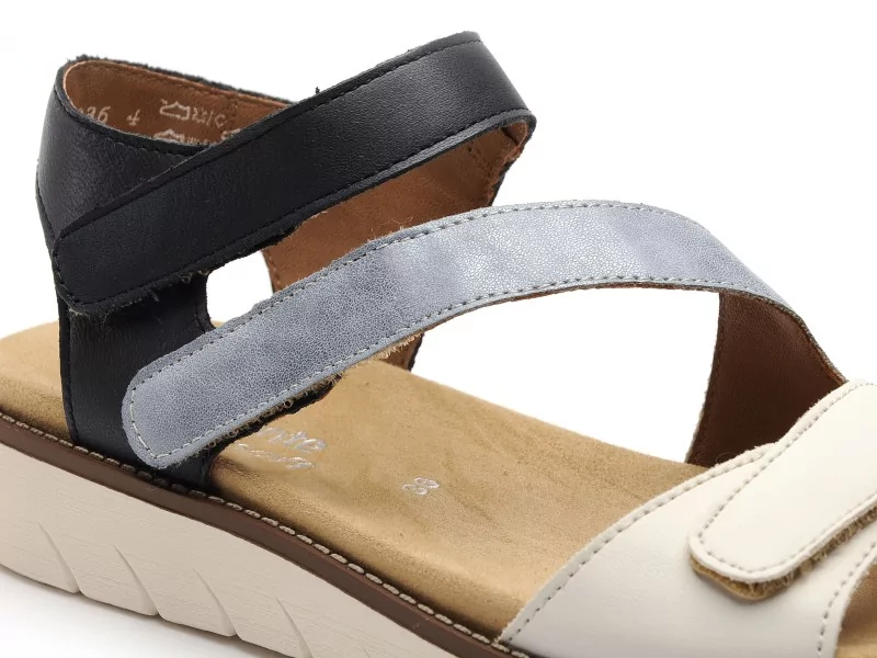 Remonte D2050 Bleu Sandales Plates Femme