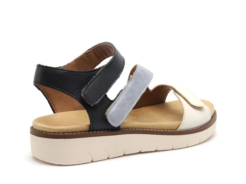 Remonte D2050 Bleu Sandales Plates Femme