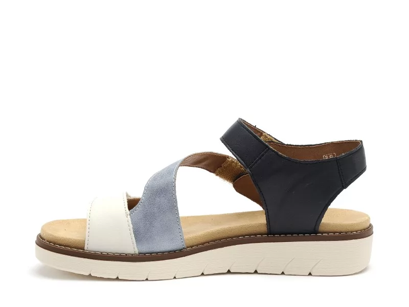 Remonte D2050 Bleu Sandales Plates Femme