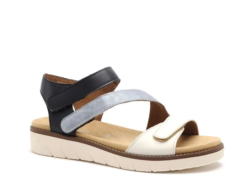 Remonte D2050 Bleu Sandales Plates Femme