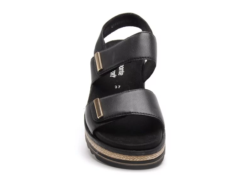 Remonte D0Q59 Noir Sandales Plates Femme