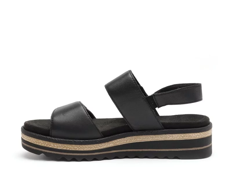 Remonte D0Q59 Noir Sandales Plates Femme