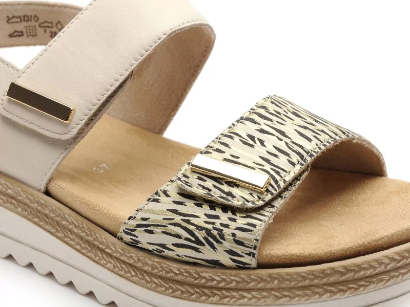 Remonte D0Q59 Beige Sandales Plates Femme