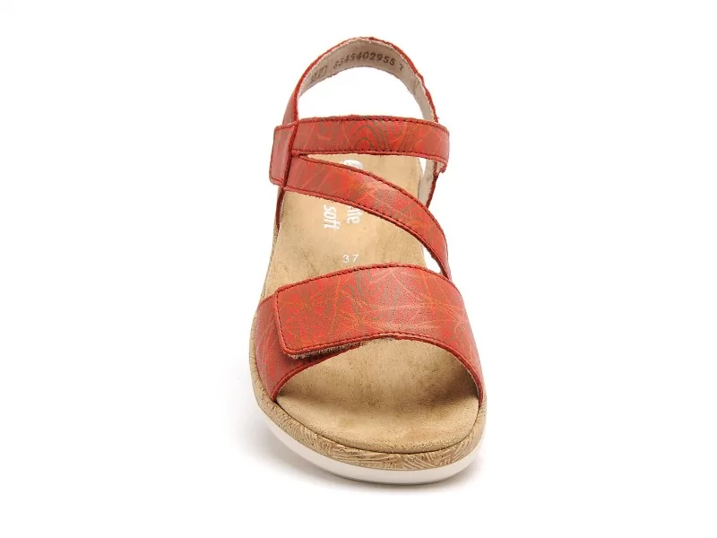 Remonte R6860 Orange Sandales Plates Femme