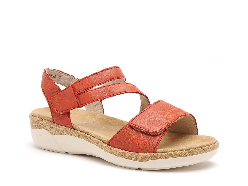 Remonte R6860 Orange Sandales Plates Femme