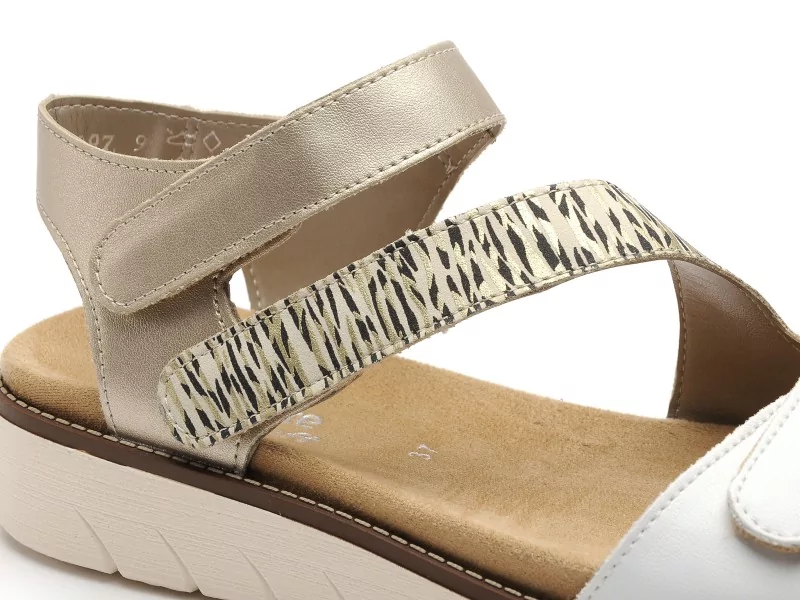 Remonte D2050 Or Sandales Plates Femme