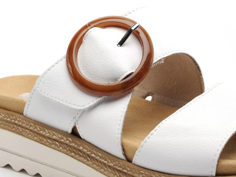 Remonte D0Q51 Blanc Mules et Sabots à Talons Femme