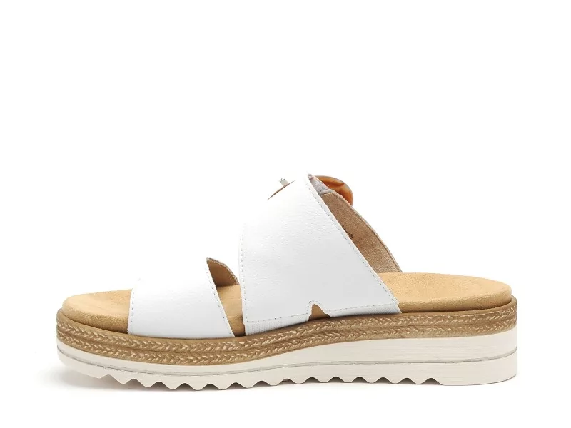 Remonte D0Q51 Blanc Mules et Sabots à Talons Femme