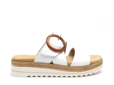 D0Q51 Blanc Mules et Sabots à Talons Femme