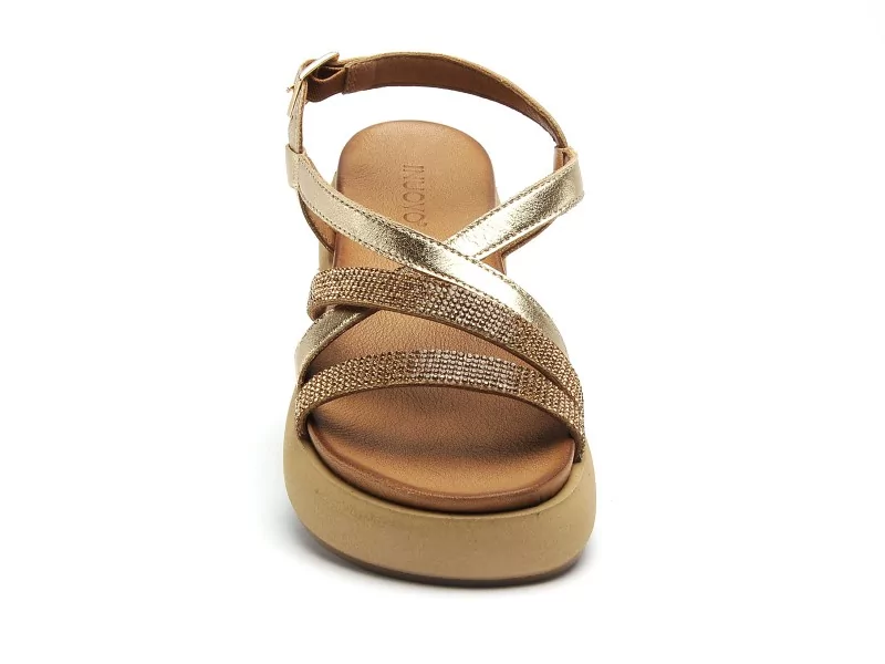 Inuovo A96051 Or Sandales Plates Femme