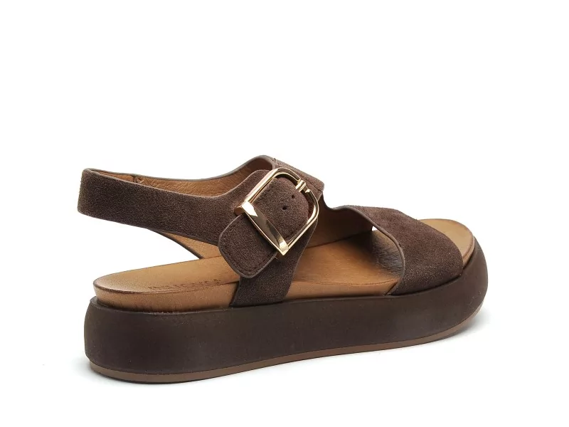 Inuovo A96064 Marron Sandales Plates Femme