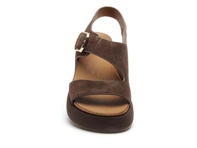 Inuovo A96064 Marron Sandales Plates Femme