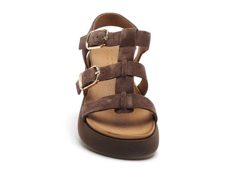 Inuovo A96046 Marron Sandales Plates Femme