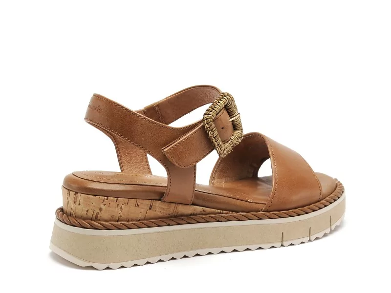 Tamaris 28247 46 Marron Sandales Plates Femme