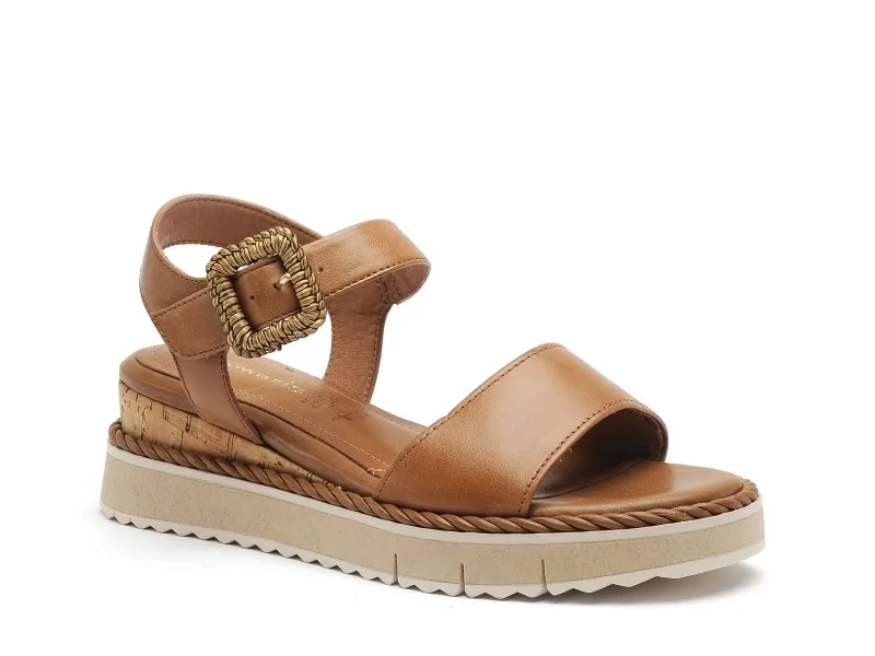 Tamaris 28247 46 Marron Sandales Plates Femme