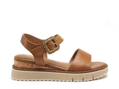 28247 46 Marron Sandales Plates Femme