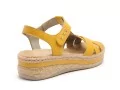 Rieker V0919 Jaune Sandales Plates Femme