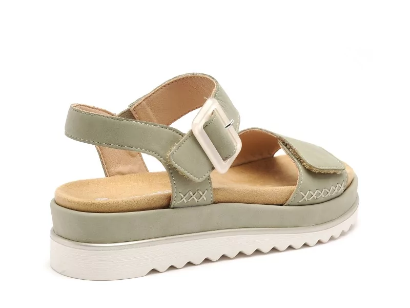 Remonte D3P53 Vert Sandales Plates Femme