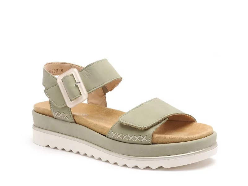 Remonte D3P53 Vert Sandales Plates Femme