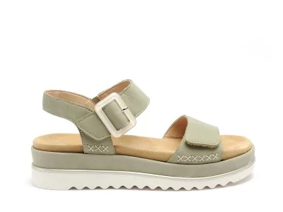 D3P53 Vert Sandales Plates Femme