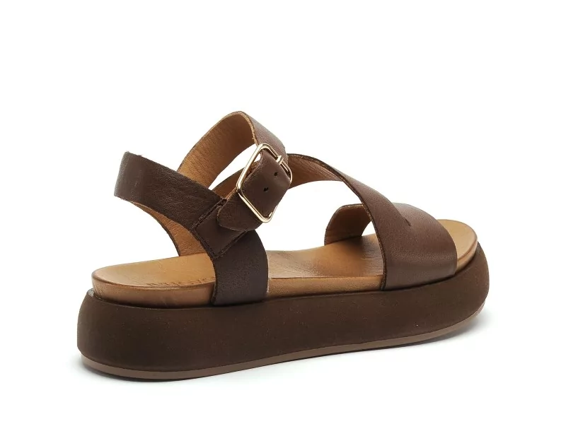 Inuovo A96001 Marron Sandales Plates Femme