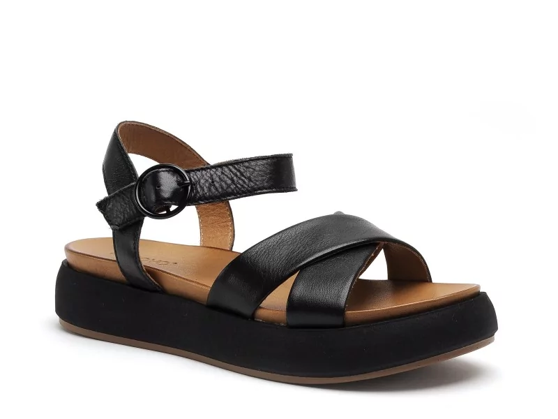 Inuovo A96004 Noir Sandales Plates Femme