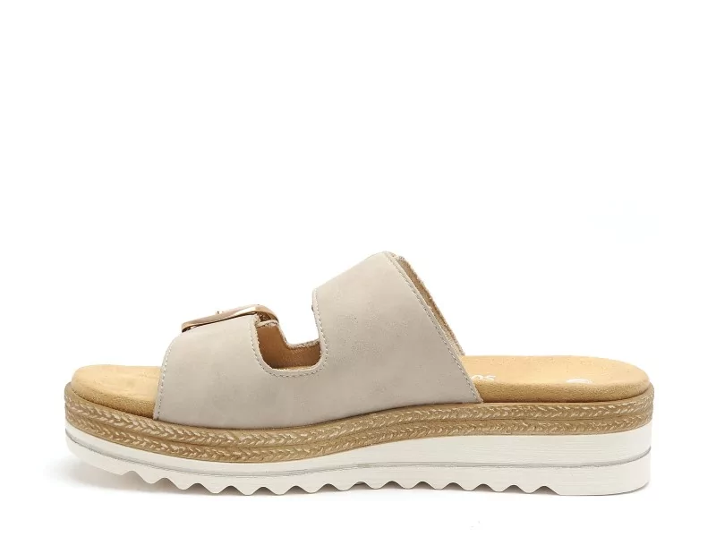 Remonte D0Q66 Beige Mules et Sabots Plats Femme