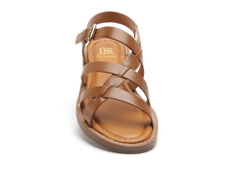 Dorking D9730 Marron Sandales Plates Femme