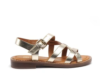 D9730 Or Sandales Plates Femme